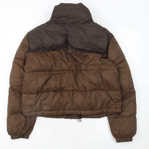 Pull&Bear Teens Brown Cropped Puffer Jacket Size 8