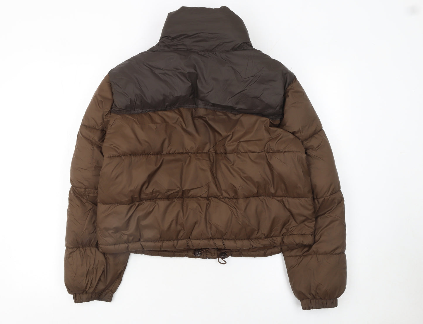 Pull&Bear Teens Brown Cropped Puffer Jacket Size 8