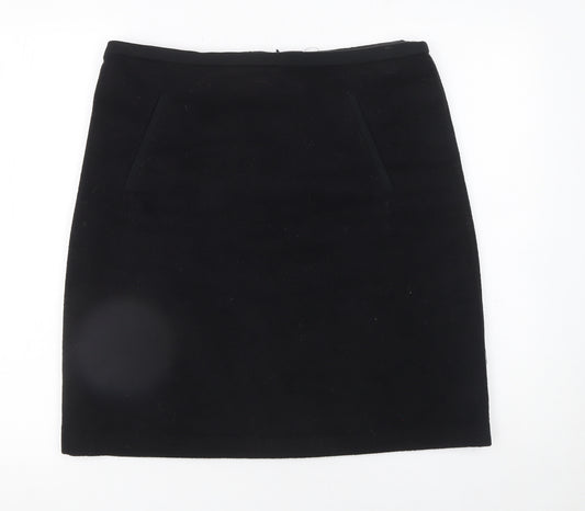 Marks and Spencer Women's Black Wool Blend Pencil Skirt Size 14