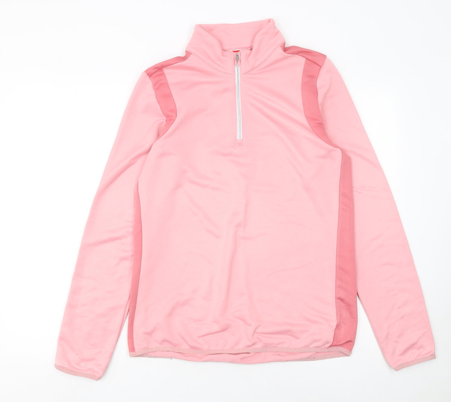Slazenger Womens Pink 1/2 Zip Pullover Sweatshirt UK 14