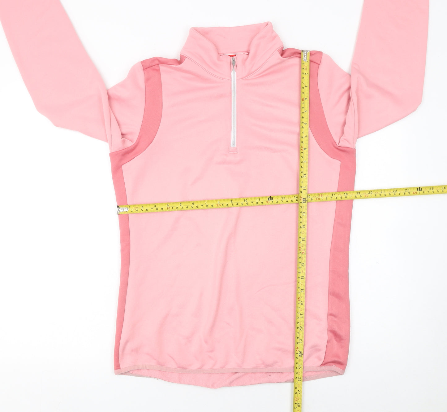 Slazenger Womens Pink 1/2 Zip Pullover Sweatshirt UK 14