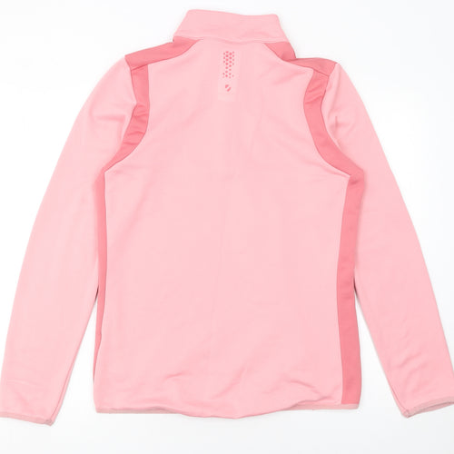 Slazenger Womens Pink 1/2 Zip Pullover Sweatshirt UK 14