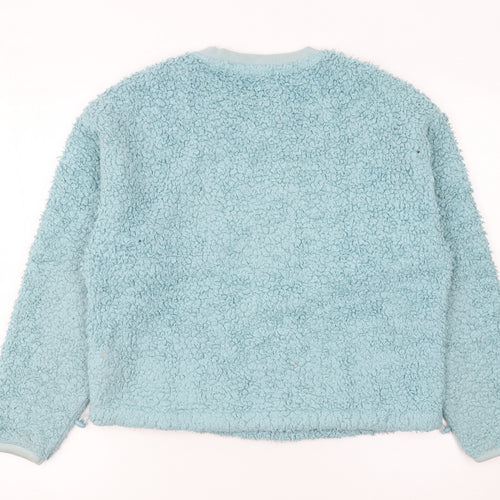 GAP Women Blue Pullover Teddy Fleece Sweatshirt XXS