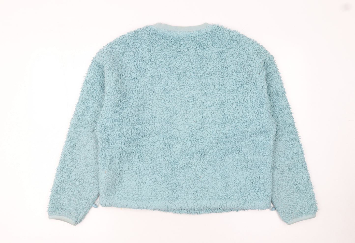 GAP Women Blue Pullover Teddy Fleece Sweatshirt XXS