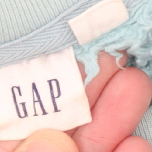 GAP Women Blue Pullover Teddy Fleece Sweatshirt XXS