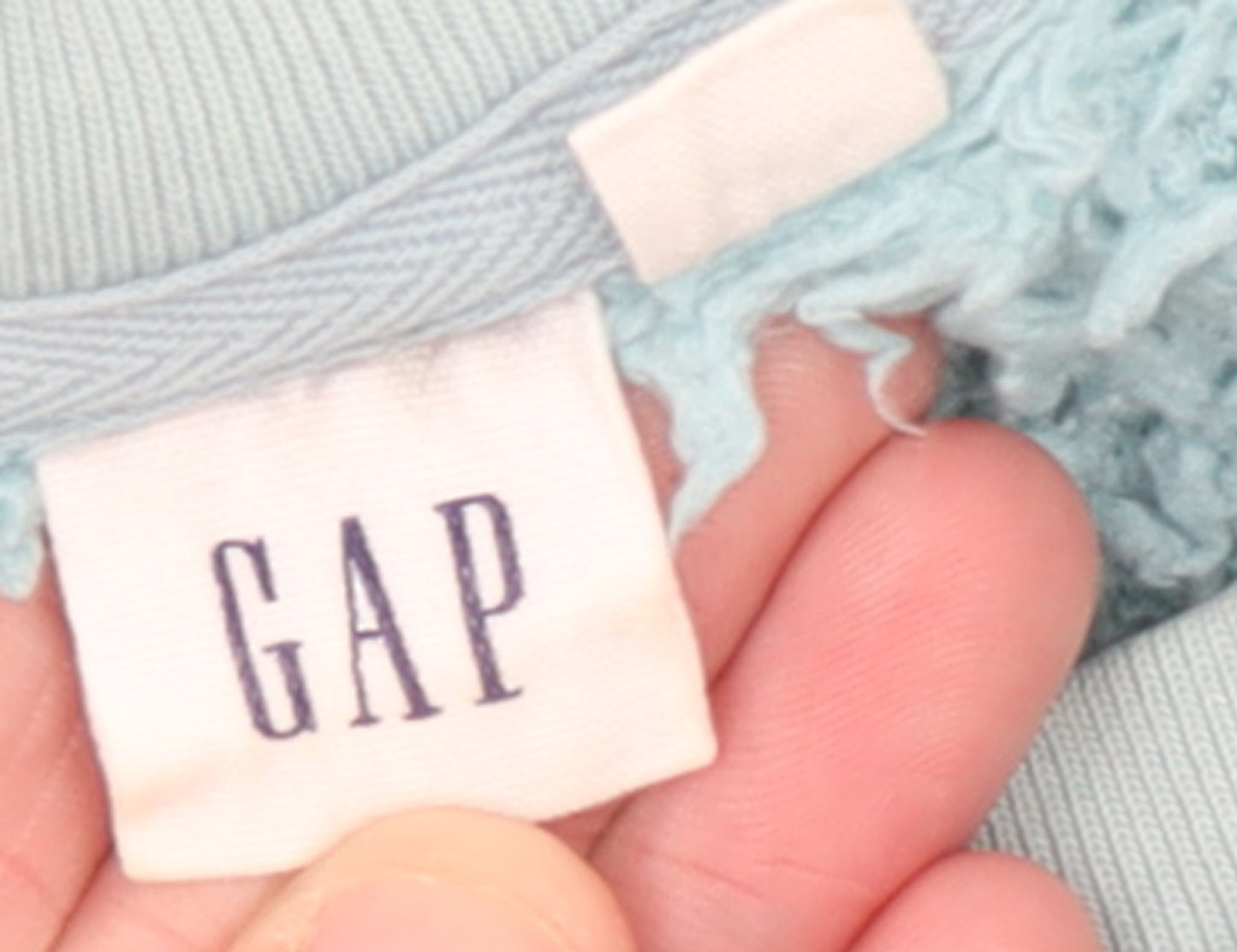 GAP Women Blue Pullover Teddy Fleece Sweatshirt XXS