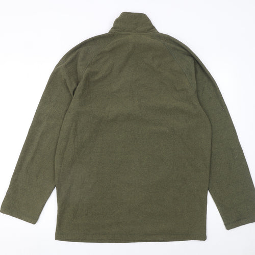 Trespass Men's Green XL Fleece 1/4 Zip Pullover Sweatshirt
