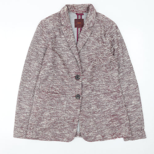 Next Women’s Grey Marled Blazer UK 12 Tailored Two-Button Jacket