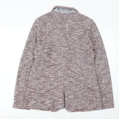 Next Women’s Grey Marled Blazer UK 12 Tailored Two-Button Jacket