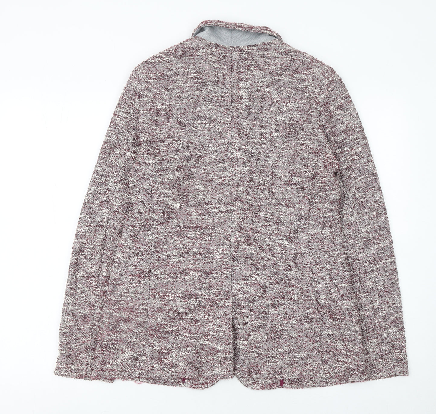 Next Women’s Grey Marled Blazer UK 12 Tailored Two-Button Jacket