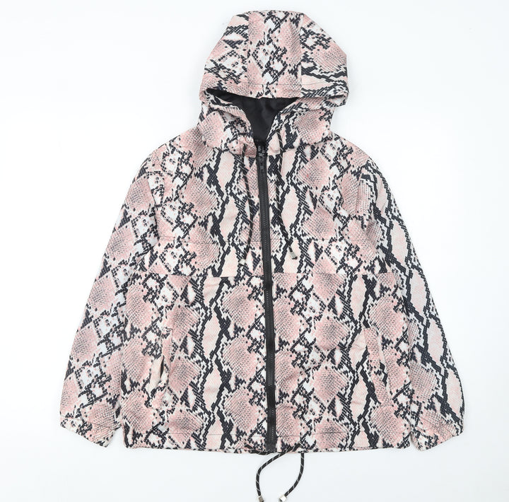 New Look Women's Multicoloured Snake Print Hooded Puffer Jacket S