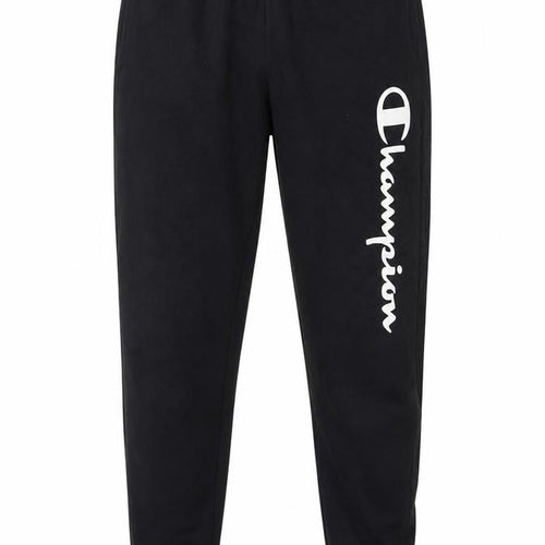 Champion Men’s Black Jogger Sweatpants Size S Elastic Waist Logo