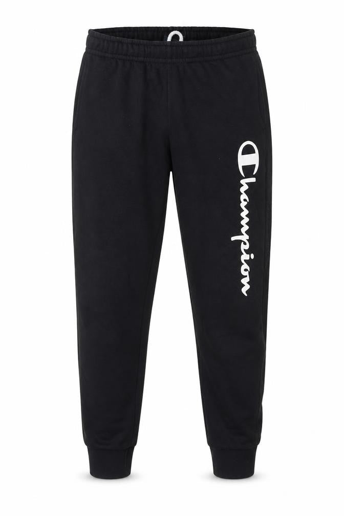 Champion Men’s Black Jogger Sweatpants Size S Elastic Waist Logo