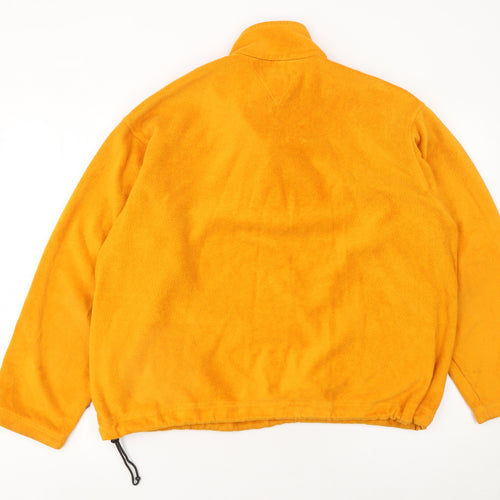 Lands' End Men's Yellow Fleece 1/4 Zip Pullover Sweatshirt L