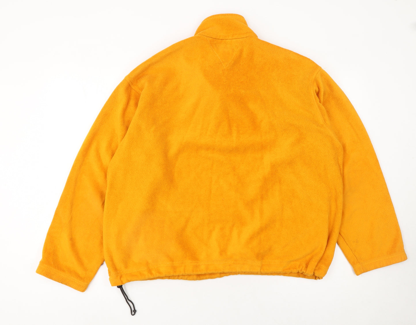 Lands' End Men's Yellow Fleece 1/4 Zip Pullover Sweatshirt L