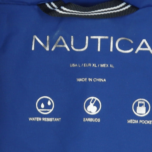 Nautica Women's Blue Water Resistant Hooded Puffer Coat Size 16