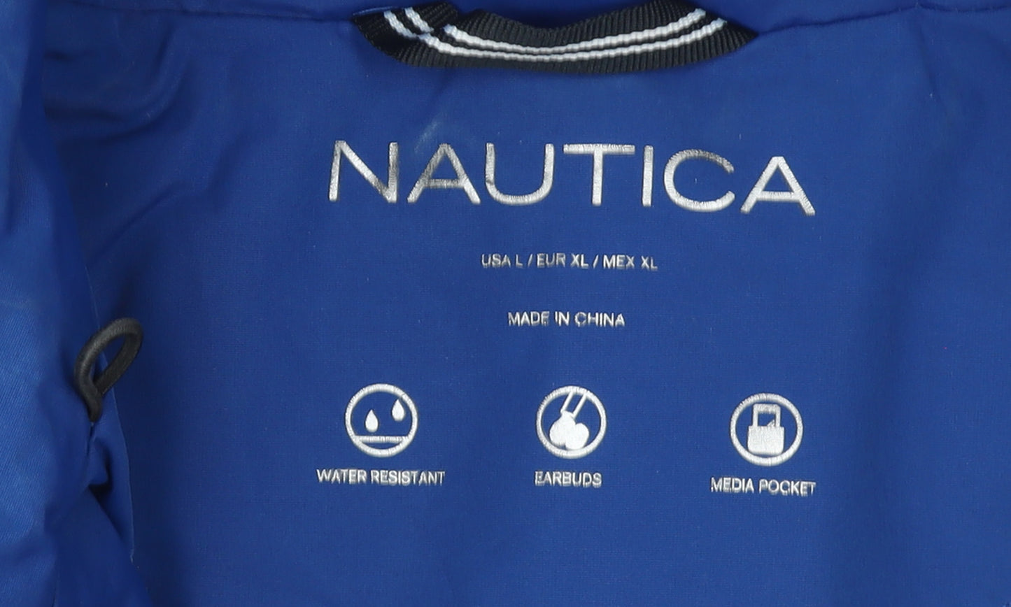 Nautica Women's Blue Water Resistant Hooded Puffer Coat Size 16