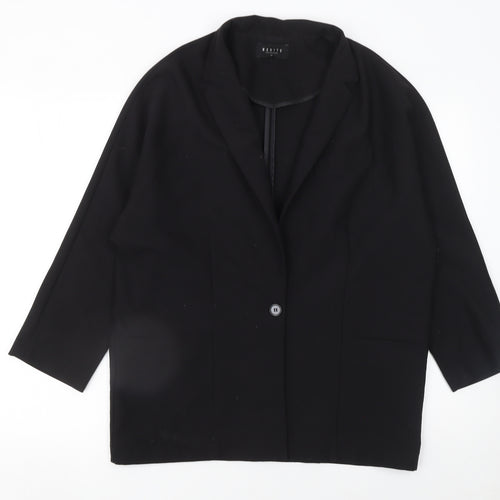 Mohito Women Black Size 10 Single-Breasted Blazer Jacket