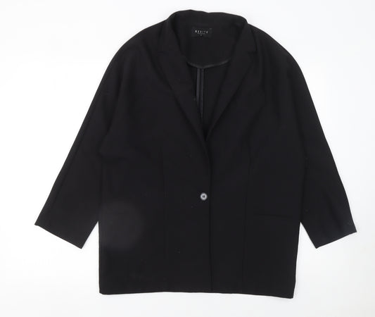 Mohito Women Black Size 10 Single-Breasted Blazer Jacket