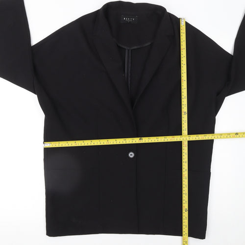 Mohito Women Black Size 10 Single-Breasted Blazer Jacket