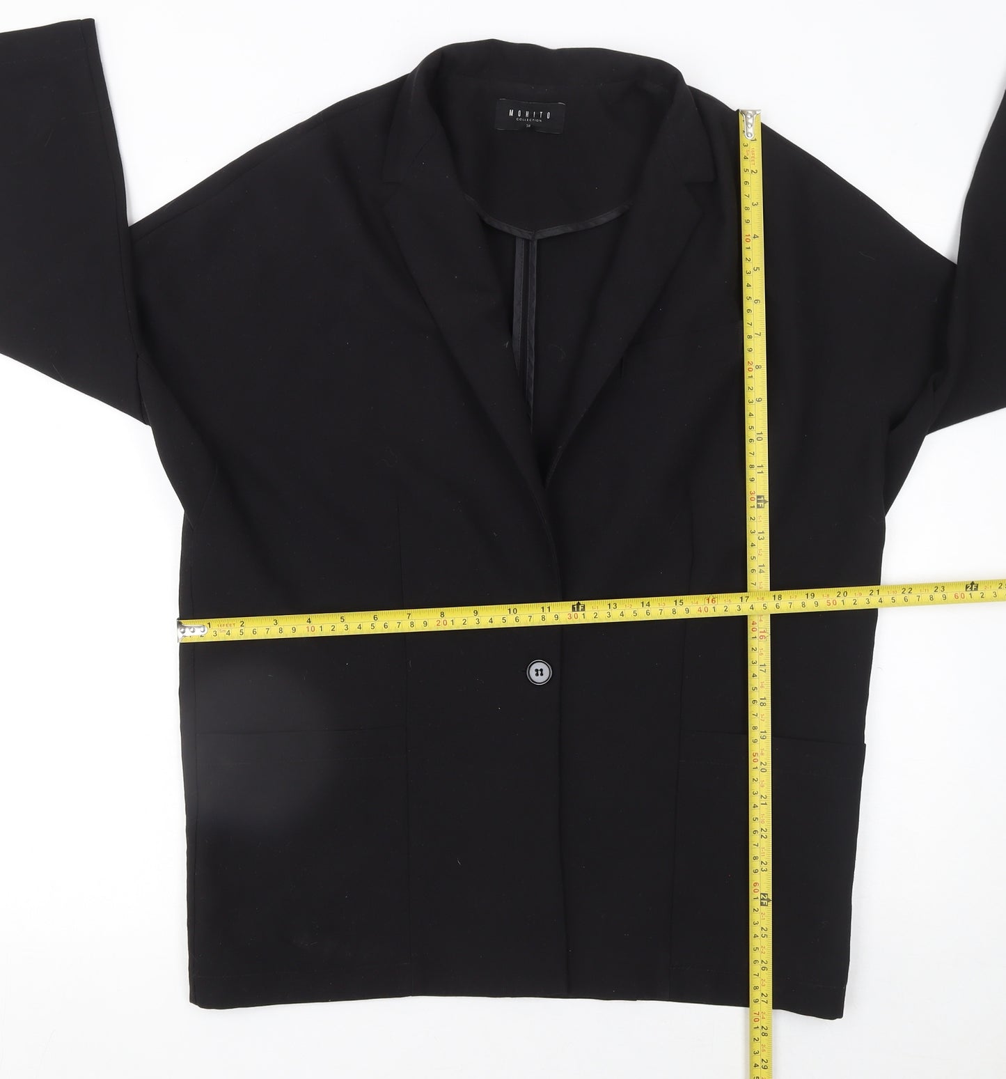 Mohito Women Black Size 10 Single-Breasted Blazer Jacket