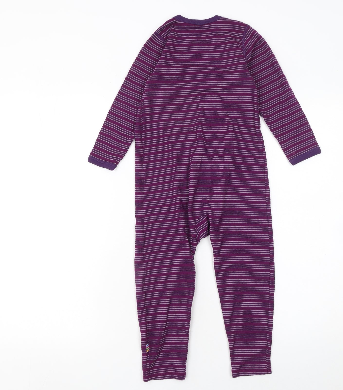 Joha Unisex Baby Purple Wool Striped Long Sleeve Babygrow 36 Months