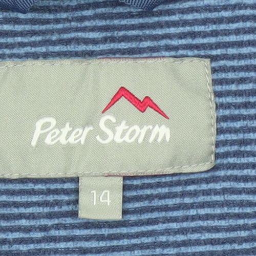Peter Storm Women's Blue Full Zip Hooded Hoodie Size 14