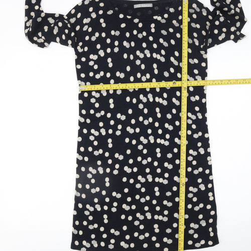 Marks and Spencer Women Blue Polka Dot Shift Dress Size 10