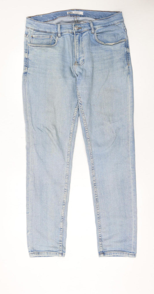 Zara Men’s Light Blue Skinny Denim Jeans Size L 32W Slim Fit