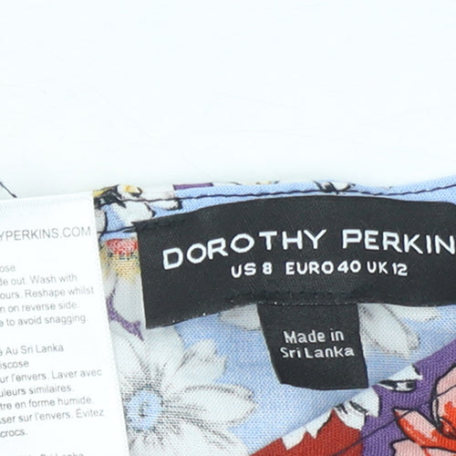 Dorothy Perkins Women’s Multicoloured Floral Shift Dress Size 12