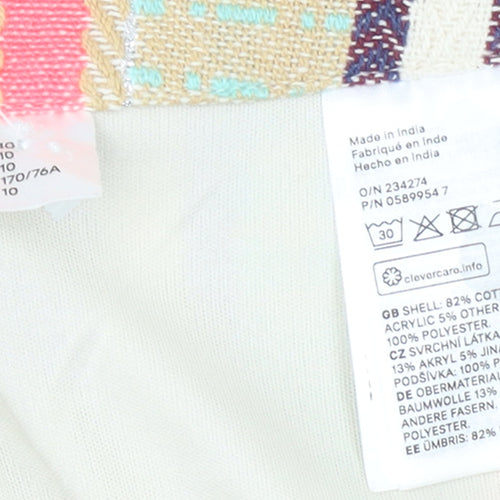 H&M Women's Multicoloured Striped Short Pencil Skirt Size 12