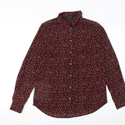 New Look Women's Multicoloured Animal Print Button-Up Shirt Size 8