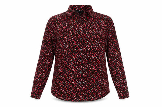 Front view of New Look Women's Multicoloured Animal Print Button-Up Shirt, size 8