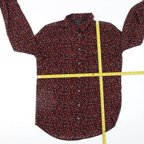 New Look Women's Multicoloured Animal Print Button-Up Shirt Size 8