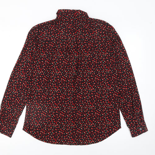 New Look Women's Multicoloured Animal Print Button-Up Shirt Size 8