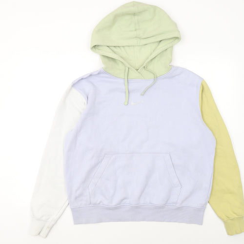 Nike Women’s Multicoloured Pullover Hoodie Small Cotton Blend