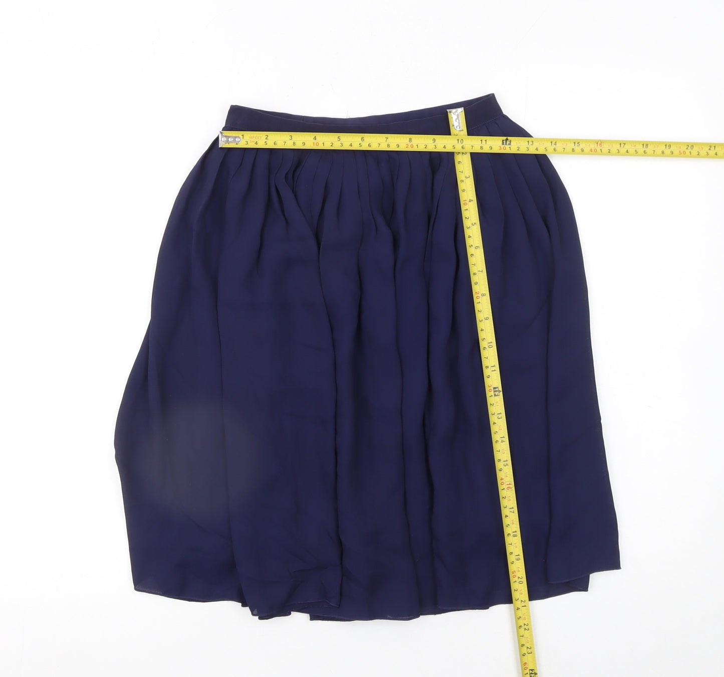 Uniqlo Women’s Blue Midi Pleated Chiffon Skirt Size S