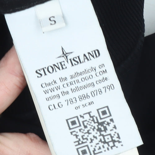 Stone Island Men’s Black Softshell Hooded Bomber Jacket Size S