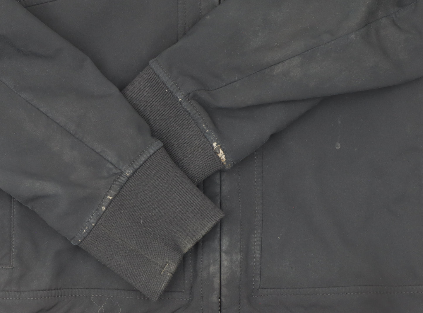 Stone Island Men’s Black Softshell Hooded Bomber Jacket Size S