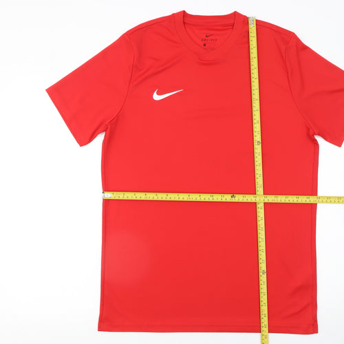 Nike Men's Red Dri-Fit Short Sleeve Sports T-Shirt Size L