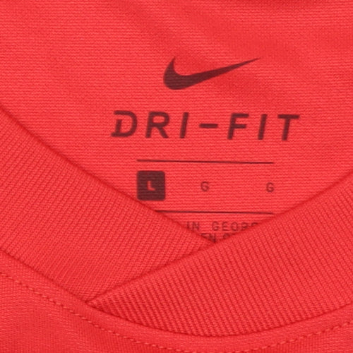 Nike Men's Red Dri-Fit Short Sleeve Sports T-Shirt Size L