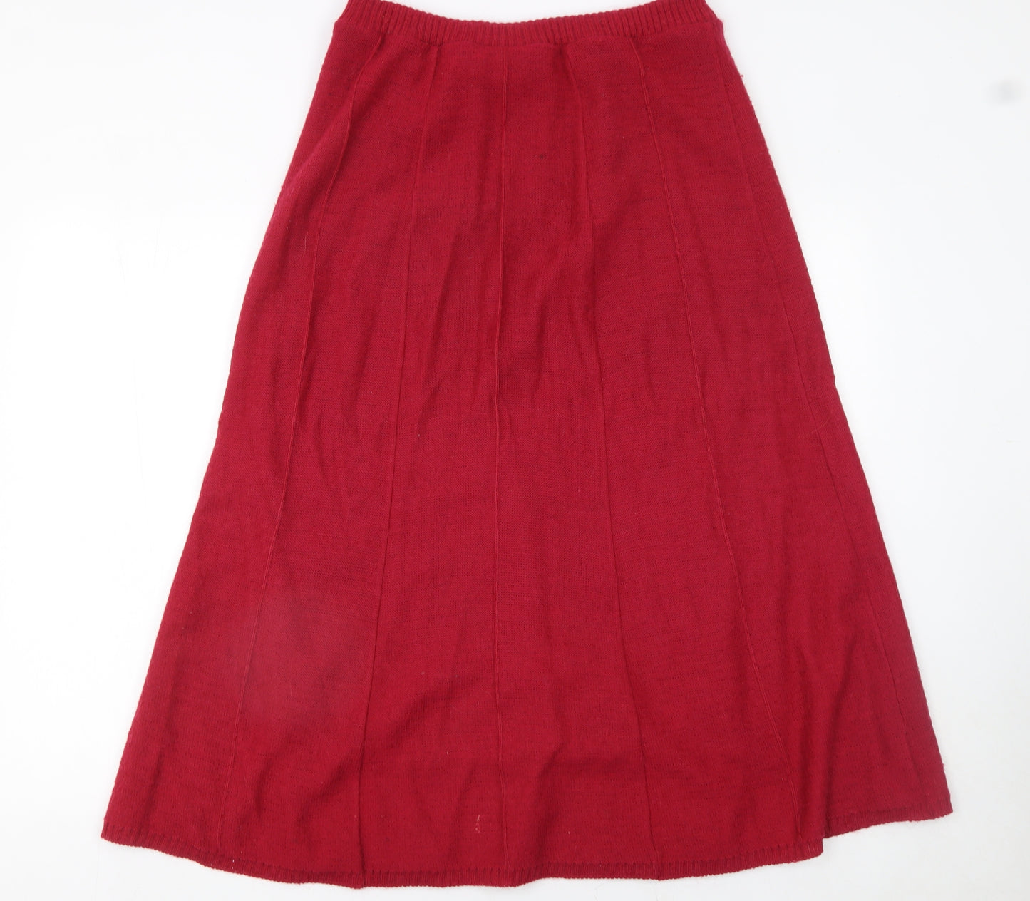 Cottesmore Women Red Wool Blend A-Line Midi Skirt Size 12