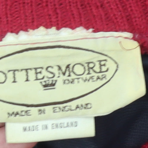 Cottesmore Women Red Wool Blend A-Line Midi Skirt Size 12