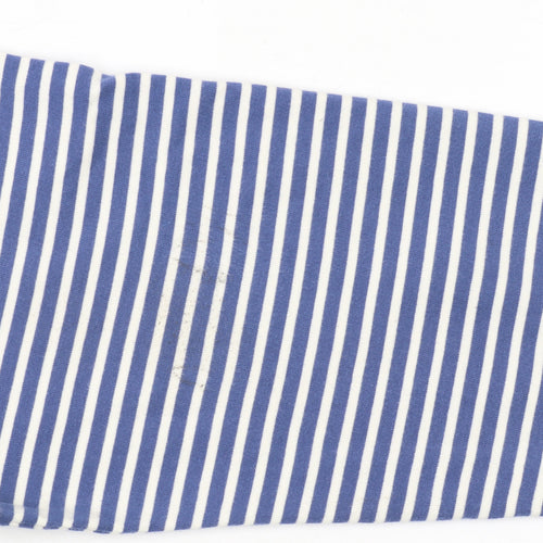 White Stuff Men's Blue Striped Cotton Crew Neck Sweatshirt Size S