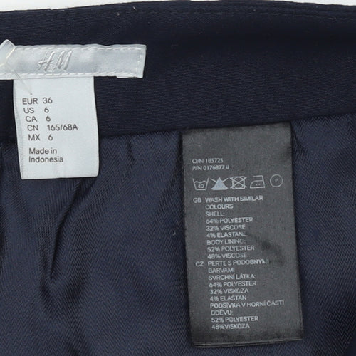 H&M Women's Black Knee Length Pencil Skirt Size 10