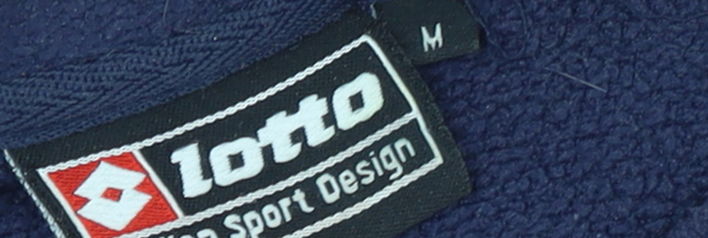 Lotto Mens Blue Fleece Sweatshirt Pullover V-Neck Size M