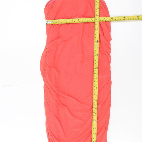 Select Women’s Pink Ruched Bodycon Sleeveless Short Dress Size 8