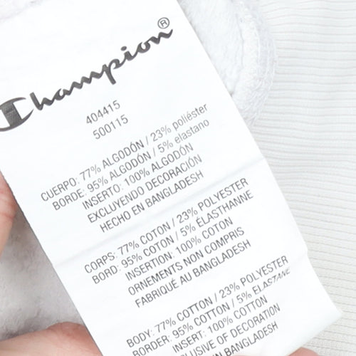 Champion Boys White Logo Pullover Hoodie 7-8 Years