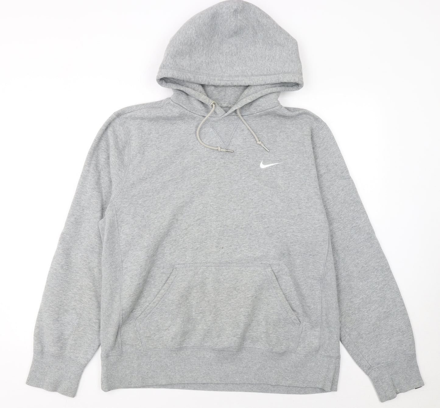 Nike Men's Grey Pullover Hoodie L Regular Fit Athletic Dept Logo