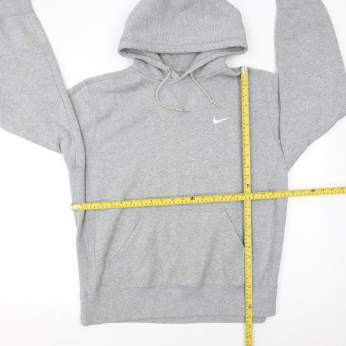 Nike Men's Grey Pullover Hoodie L Regular Fit Athletic Dept Logo